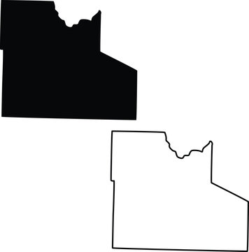 Map of Laclede County Missouri USA Silhouette Flat And Outline Design