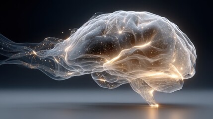 Poster - Simplistic representation of a brain emphasizing subconscious stability and its influence on investment strategies