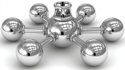 Poster - Group of spheres representing nonreactive execution and stable strategic delivery in a conceptual visual arrangement