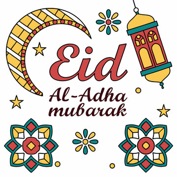 Eid Al Adha Mubarak vector illustration