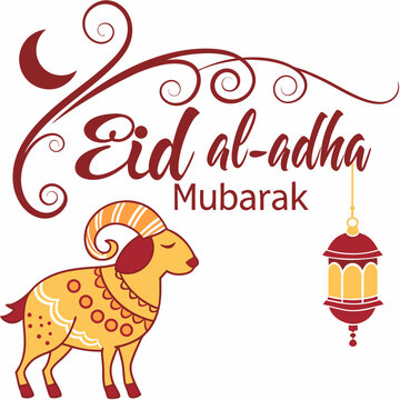 Eid Al Adha Mubarak vector illustration