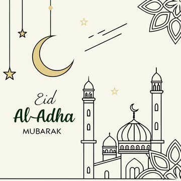 Eid Al Adha Mubarak vector illustration