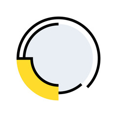 Poster - Futuristic Circle HUD Element. Modern Circular Interface Frame Design. SciFi Circle Graphic Overlay Template.