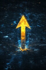 Poster - Glowing arrow upward
