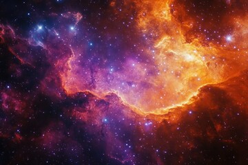 Wall Mural - Colorful star nebula in space