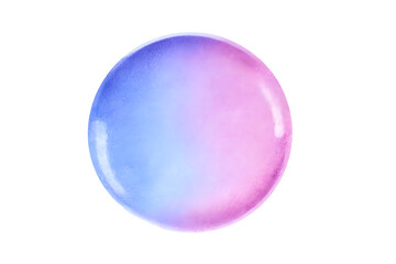 Wall Mural - pastel color soup bubble in watercolor style isolated on white background