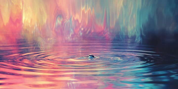 holographic mist push, vibrant ripple, background
