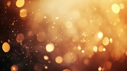 Poster - A vintage-style golden bokeh background with warm, aged tones and soft glowing lights