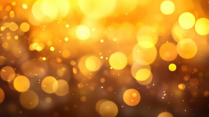 Poster - a warm golden bokeh background with softly blurred glowing circles of various sizes.