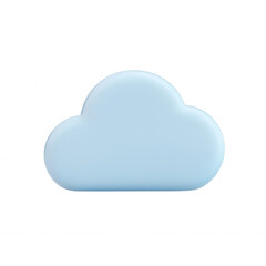 Fototapete - Light blue cloud hovering against transparent backdrop, symbolizing digital connectivity and meteorological concepts