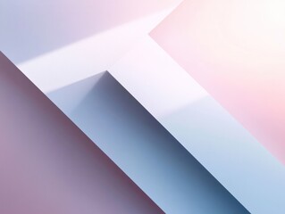 Poster - Abstract geometric shapes with pastel colors