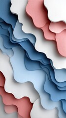 Poster - Dynamic waves of pink and blue intertwine gracefully, creating an abstract design with vibrant colors and intricate details