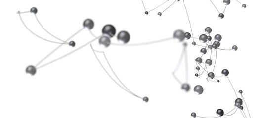 Fototapete - Stock photo of abstract network connection.  Perfect for technology, communication, and connection concepts.