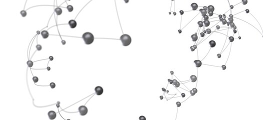 Poster - 3D render of a network connection.  Perfect for tech, communication, or science.
