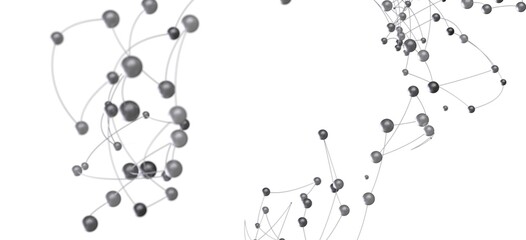 Fototapete - Stock photo of an abstract network connection.  Perfect for technology, communication, and connection concepts.