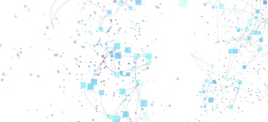 Fototapete - Stock photo of an abstract network connection showing data flow. Ideal for technology, communication, and digital concepts.