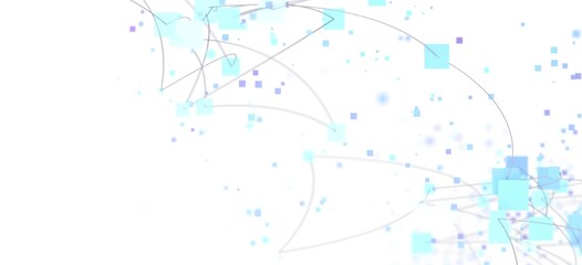Fototapete - Modern abstract background with light blue squares and subtle network connections. Perfect for tech, digital, or data concepts.