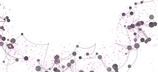 Poster - Abstract background with connected dots and lines. Ideal for technology, network, and connection concepts.