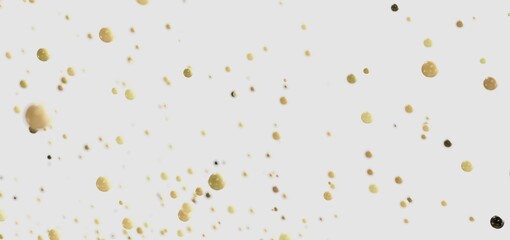 Fototapete - Elegant gold confetti scattered on white. Perfect for backgrounds, textures, and design projects.