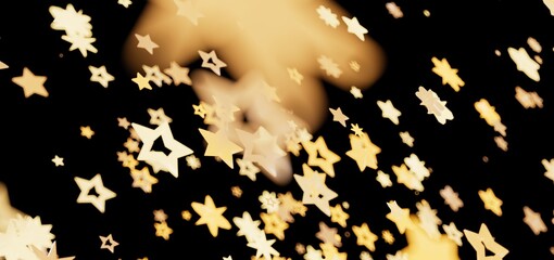 Aufkleber - Abstract background with sparkling gold stars. Perfect for celebration, festive, and holiday designs.