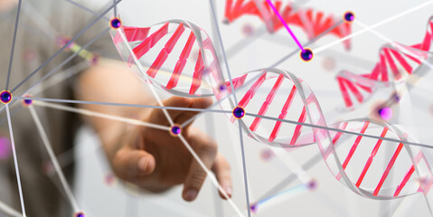 Leinwandbilder -  Ui icon medical in hospital with medical technology network concept - 3d
