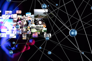 Leinwandbilder - streaming data picture video material