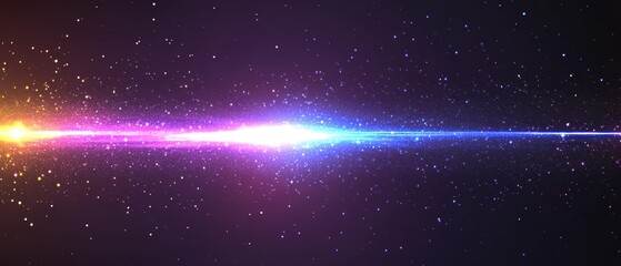 Poster - cosmic burst of light and color abstract background with stars and nebula effect in deep space photo