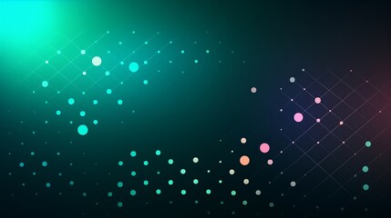 Poster - Minimal chip vector pattern with glow points and soft edge gradient