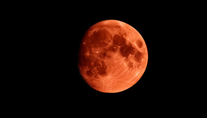 red moon isolated with background