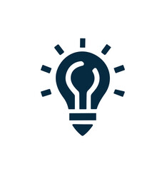 Aufkleber - Vector light bulb icon representing idea and inspiration 