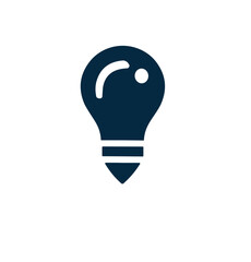 Aufkleber - Vector pencil bulb icon symbolizing creativity and innovation 