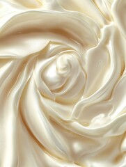 Poster - Swirls of Creamy White Frosting Close Up Abstract Food Photography Sweet Dessert Texture Background