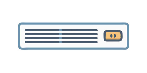 Poster - Horizontal tech interface with socket and blue lines