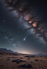 Wall Mural - vast, star-studded night sky, cosmic dust visible , starscape, deep space