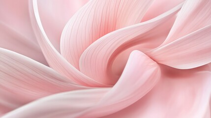 Poster - Abstract pink petals close-up macro shot, soft focus, elegant floral design, studio light, gentle curves, pastel colors