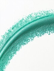 Poster - Emerald Green Eyeshadow Swatch on White Background Close Up Beauty Product Makeup Cosmetics Texture Flat Lay Studio Shot