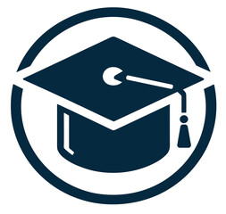 Aufkleber - Vector graduation cap icon symbolizing education and achievement 