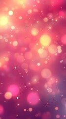 Poster - Abstract Bokeh Lights in Pink and Gold Color Gradient Background Festive Celebration Sparkle Vertical Shot