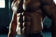 © Oleksandr - Muscular male torso showcasing defined abs and strong physique in a training environment