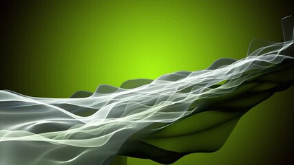 Poster - Fantastic eco video animation with particle wave object in slow motion, 4096x2304 loop 4K