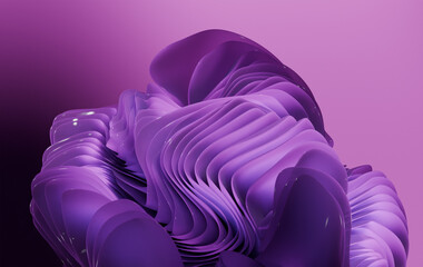 Poster - Smooth Purple Ripple Texture - Minimalist Luxury Graphic Wallpaper