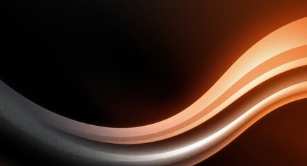 Wall Mural - Abstract orange and black wave background design for modern presentations use , hand drawing.