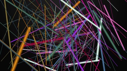 Poster - Fantastic video animation with stripe objects in slow motion, 4096x2304 loop 4K