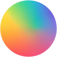 Poster - Vibrant rainbow gradient circle abstract on transparent background art