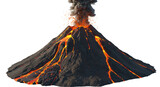 Isolated Erupting Volcano Lava Ash