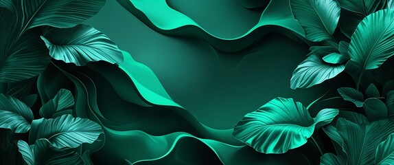 Wall Mural - powerful emerald color abstract background