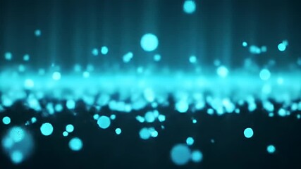 Poster - Abstract Light Blue Particles Background