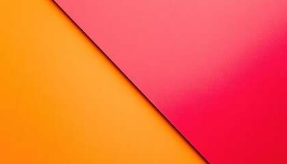 Aufkleber - Abstract Geometric Background of Orange and Red Colors Divided Diagonally Creating a Minimalist Design with Clean Lines and Vibrant Contrast