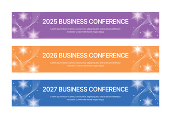 Wall Mural - modern business banner templates with abstract geometric patterns. perfect for workshops, events, co