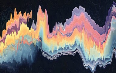 Poster - A vibrant, abstract wave of colors that blend seamlessly, evoking emotions and creativity. Perfect for design projects, backgrounds, and artistic expressions that seek to inspire.